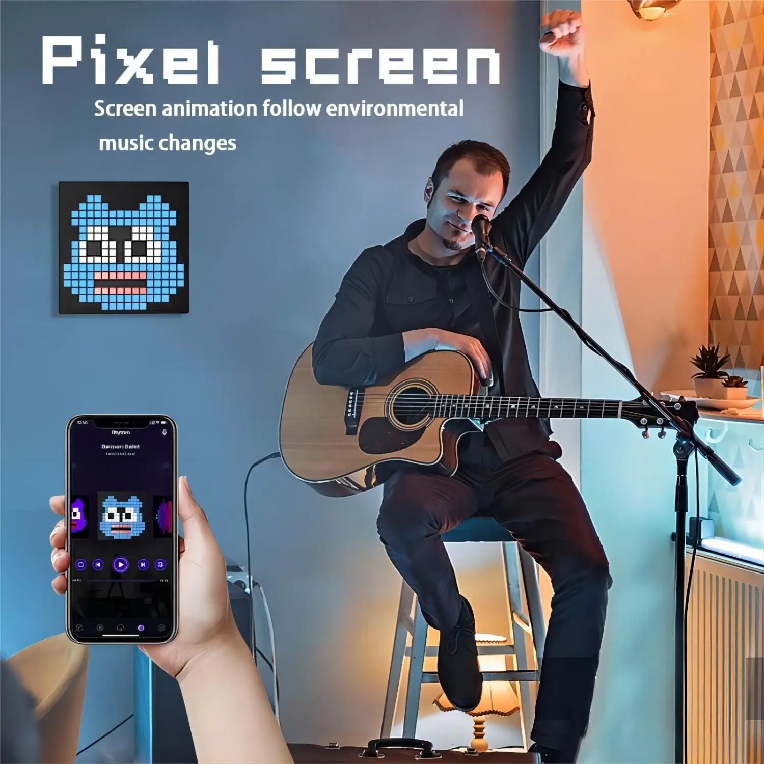 LED Pixel Matrix Bluetooth Smart Display 64×64 RGB Digital Lamp Panel DIY Art Display Gaming Anime Room Decor Frame APP LED Pixel Matrix Bluetooth Smart Display 64×64 RGB Digital Lamp Panel DIY Art Display Gaming Anime Room Decor Frame APP