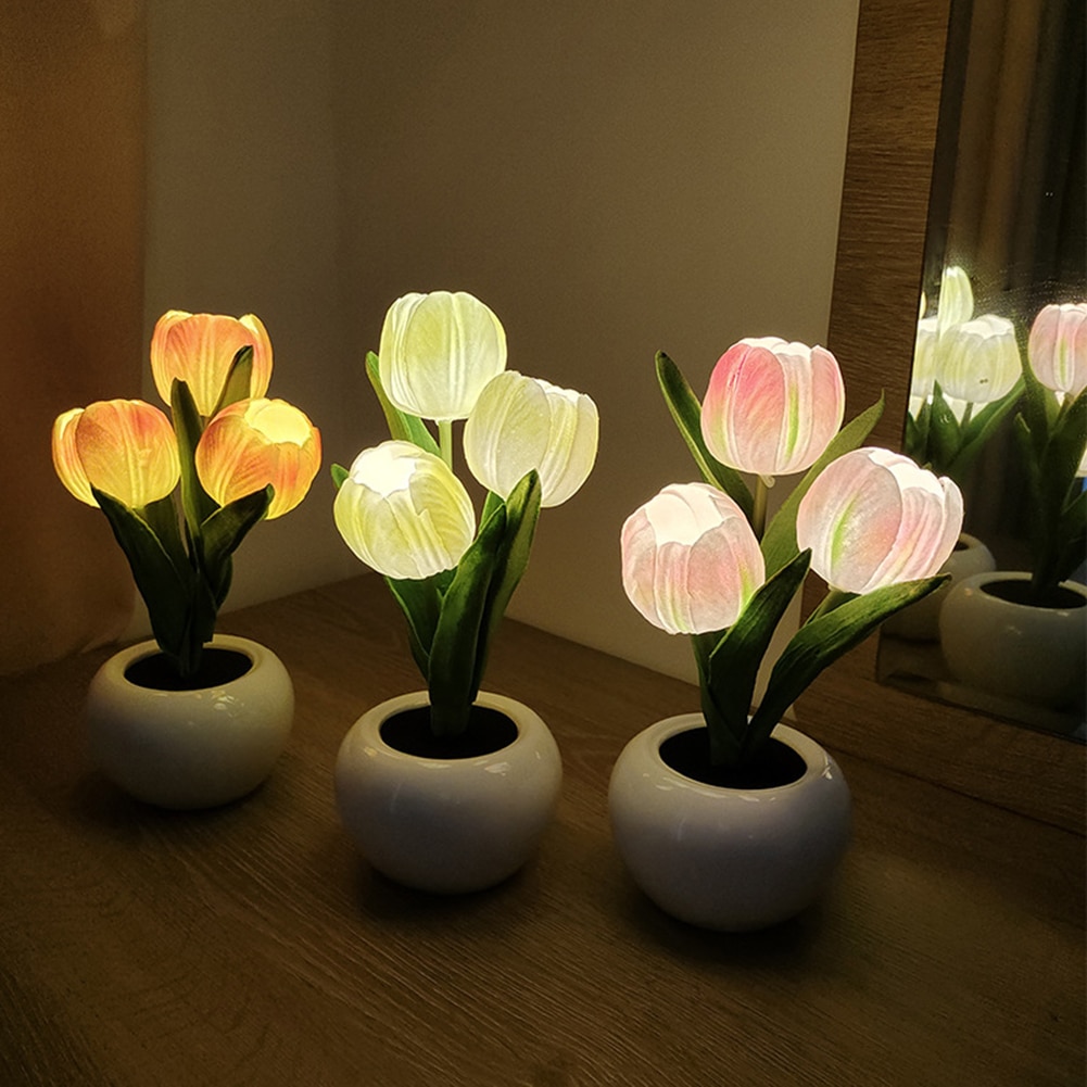 LED Potted Tulip Night Light LED Potted Tulip Night Light