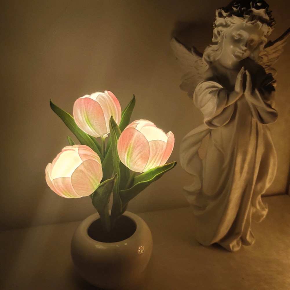 LED Potted Tulip Night Light LED Potted Tulip Night Light