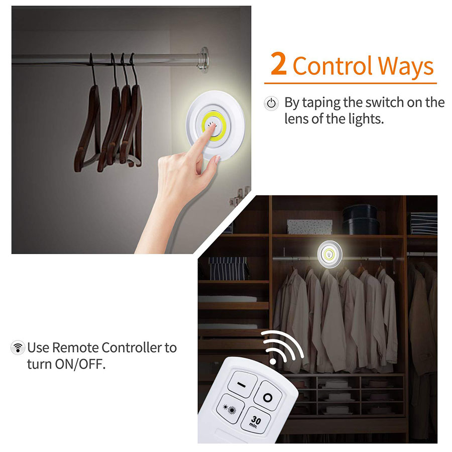 LED Puck Lights with Remote Control LED Puck Lights with Remote Control