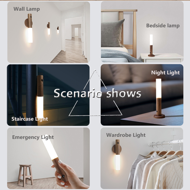 LED Sensor Light Wood Lamp LED Sensor Light Wood Lamp
