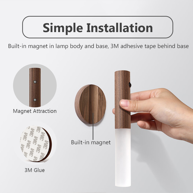 LED Sensor Light Wood Lamp LED Sensor Light Wood Lamp