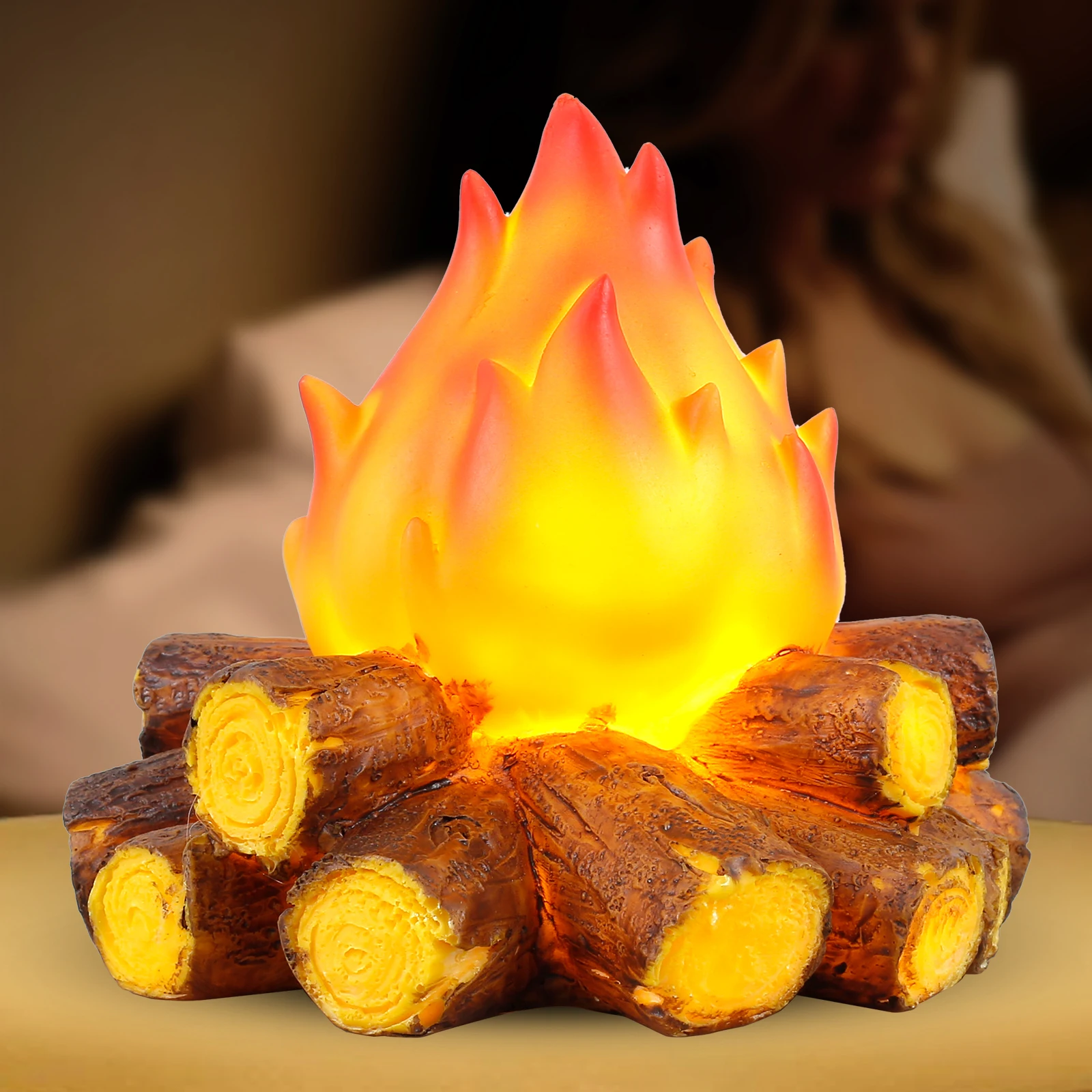 LED Simulated Firewood Flame Lamp Christmas Halloween Outdoor Camping Decor Ornaments Artificial Campfire Lamp Living LED Simulated Firewood Flame Lamp Christmas Halloween Outdoor Camping Decor Ornaments Artificial Campfire Lamp Living