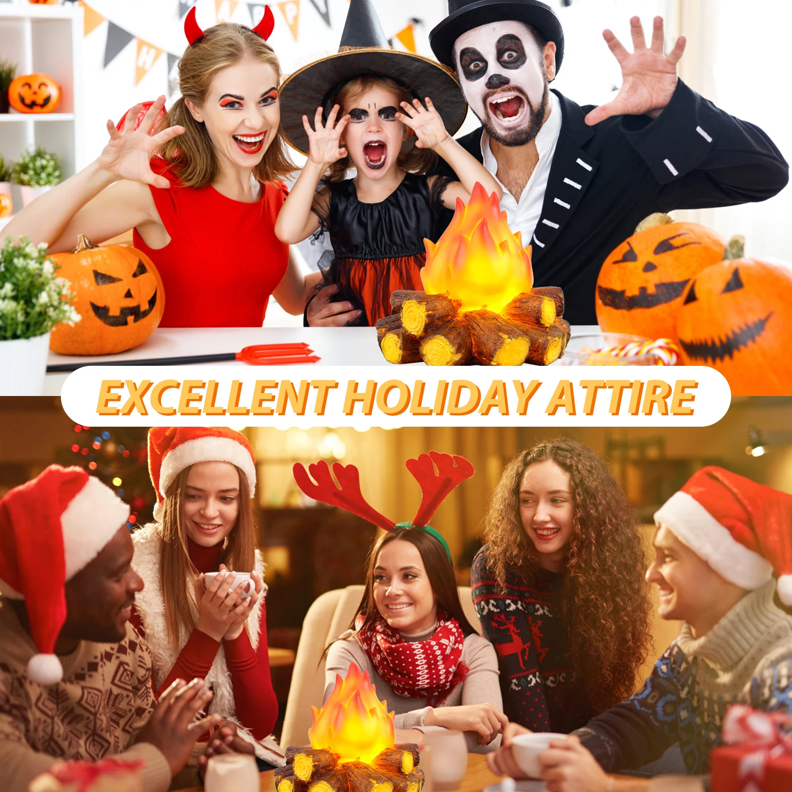 LED Simulated Firewood Flame Lamp Christmas Halloween Outdoor Camping Decor Ornaments Artificial Campfire Lamp Living LED Simulated Firewood Flame Lamp Christmas Halloween Outdoor Camping Decor Ornaments Artificial Campfire Lamp Living