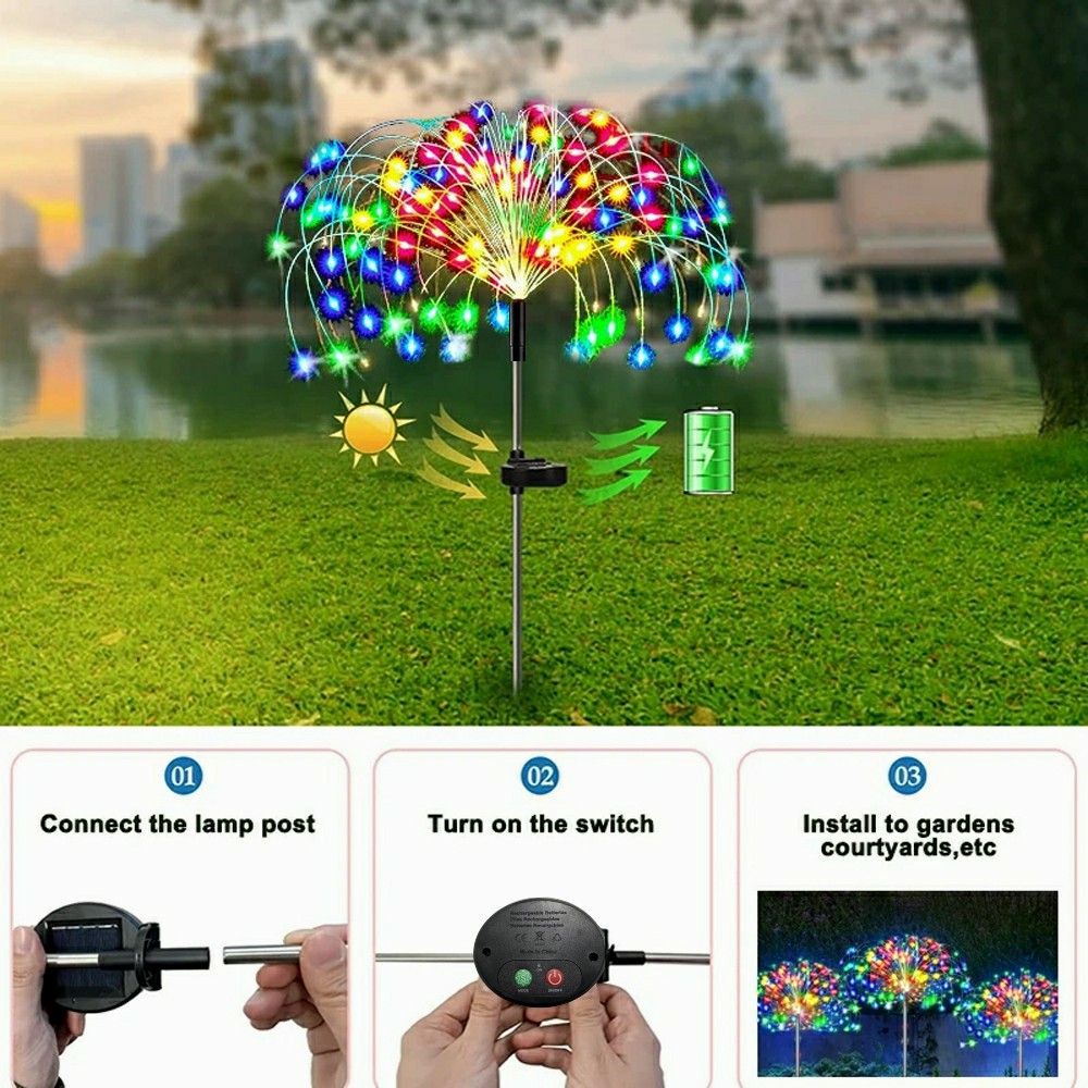 LED Solar Firework Fairy Lights Outdoor Waterproof Lawn Pathway Garden Lights For Patio Yard Party Christmas Wedding LED Solar Firework Fairy Lights Outdoor Waterproof Lawn Pathway Garden Lights For Patio Yard Party Christmas Wedding