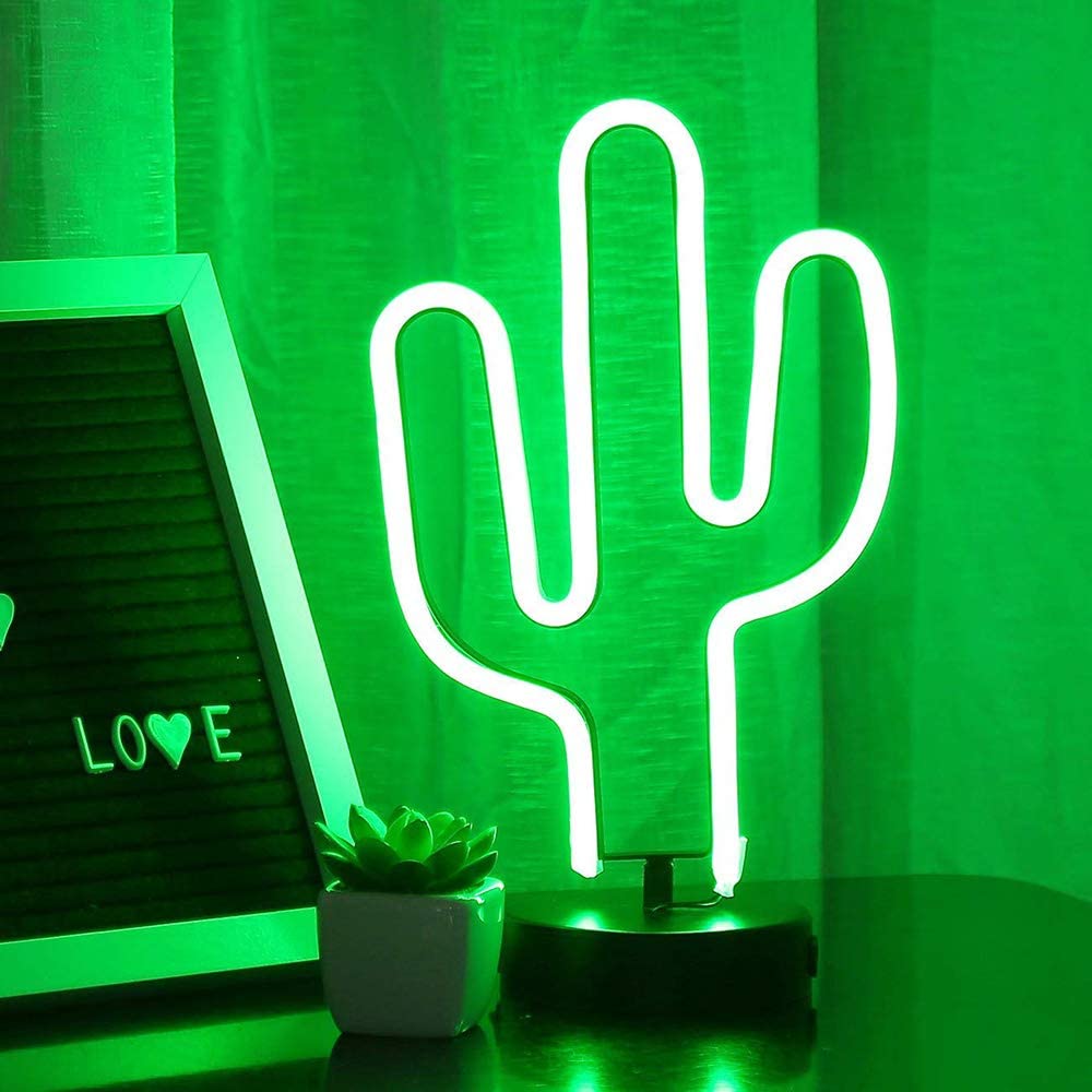 LED USB Cactus Neon Light
