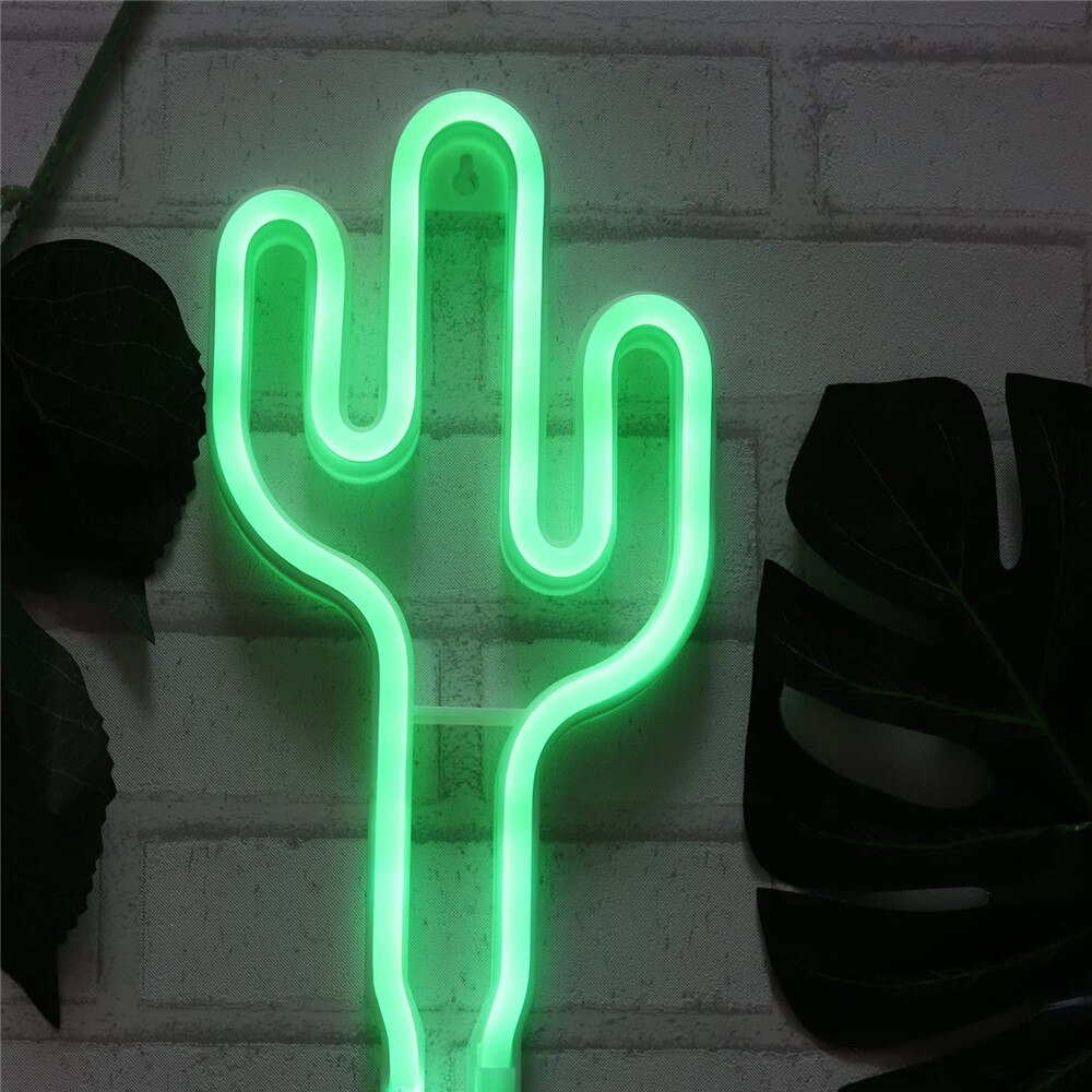 LED USB Cactus Neon Light