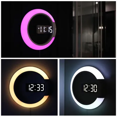 LED Wall Clock Digital Night Light LED Wall Clock Digital Night Light