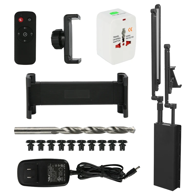 LED Wall Lights with Mobile Holder Adjustable Angle Led Wall lamp Remote Control Led room light Tattoo Equipment