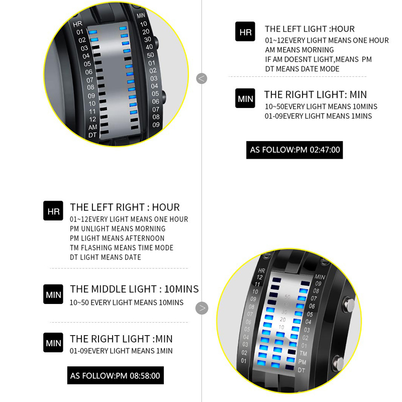 LED Watch Creative Light Timepiece LED Watch Creative Light Timepiece