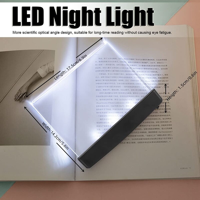 LED Wireless Book Lamp Dormitory Night Reading Eye Protection AAA Battery LED Creative 17cm Portable Table Lamp for
