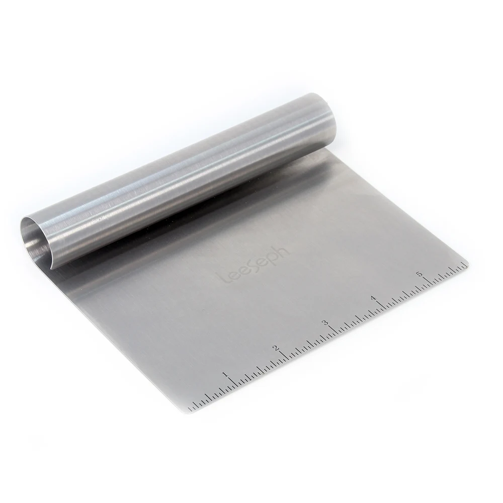 Leeseph Multi-purpose Stainless Steel Scraper & Chopper, Dough Scraper, Pizza Dough Cutter , kitchen tools
