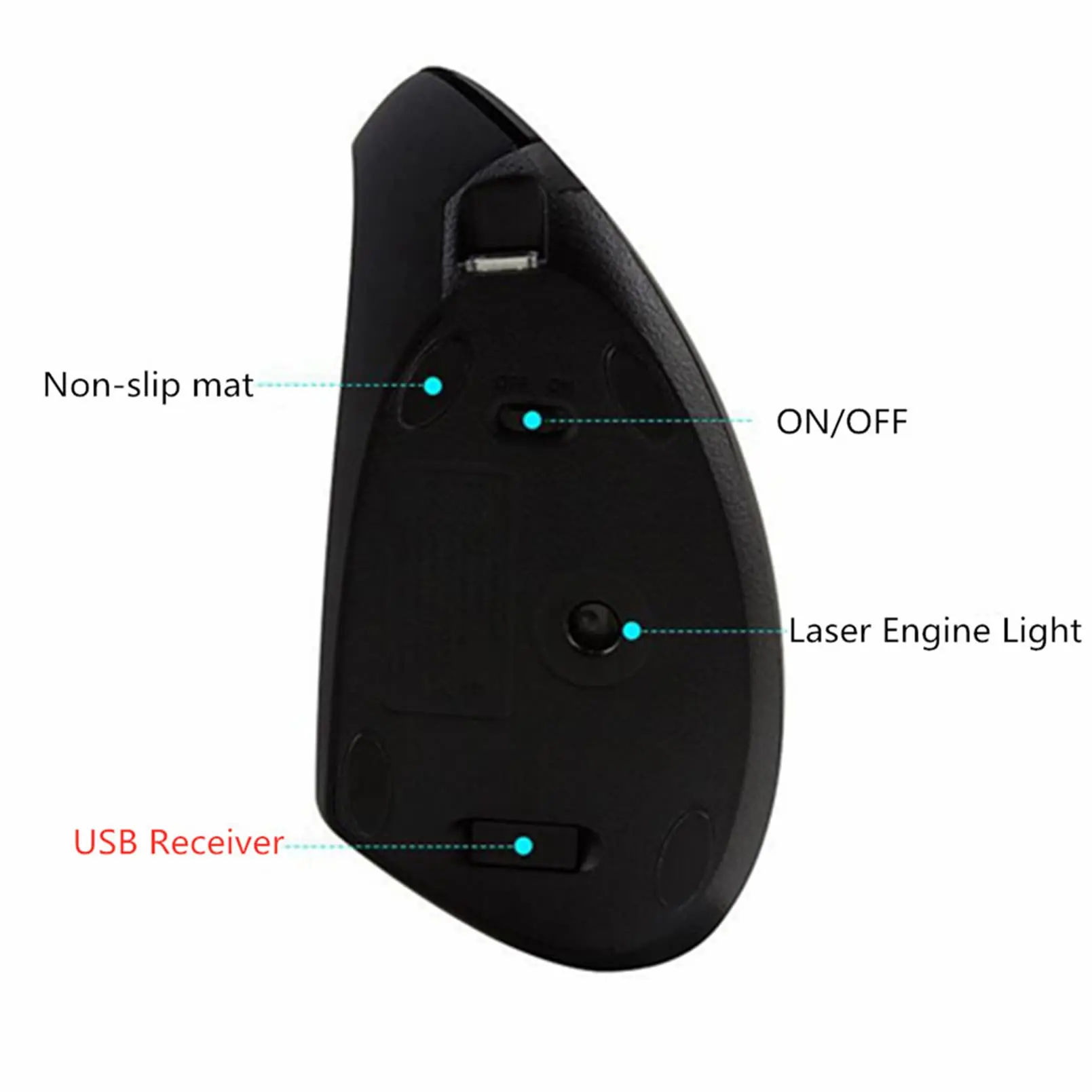 Left Hand Wireless Vertical Mouse Ergonomic Rechargeable 1600DPI Office Mause Mute Optical Mice with RGB For Laptop Left Hand Wireless Vertical Mouse Ergonomic Rechargeable 1600DPI Office Mause Mute Optical Mice with RGB For Laptop