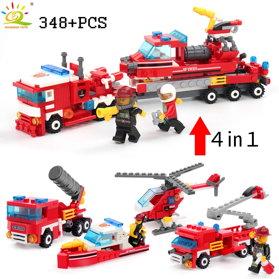 Lego Blocks DIY Fire Fighting Toys (348 pieces) Lego Blocks DIY Fire Fighting Toys (348 pieces)