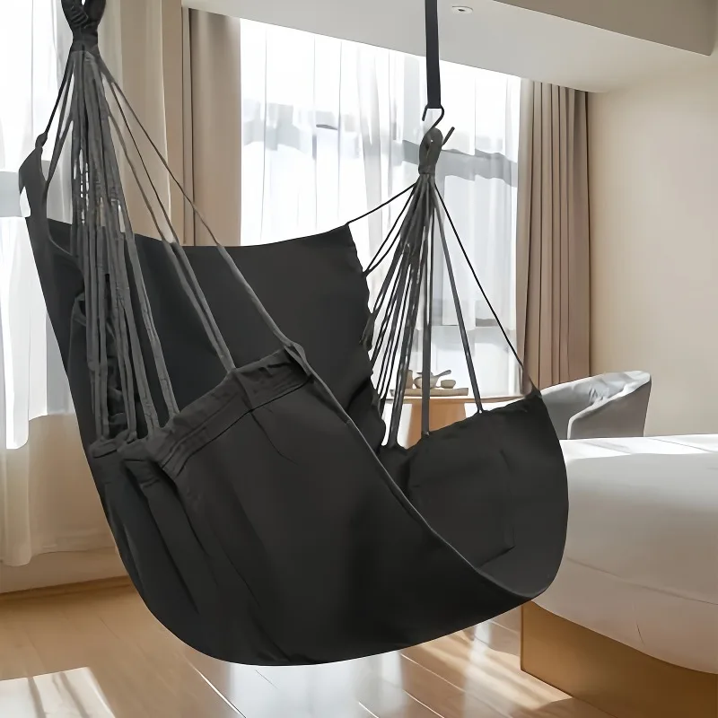 Leisure Fabric Hammock Chair Outdoor Swing Chair Hammock Dormitory Hammock Chair Anti Rollover Hammock (With Storage Leisure Fabric Hammock Chair Outdoor Swing Chair Hammock Dormitory Hammock Chair Anti Rollover Hammock (With Storage