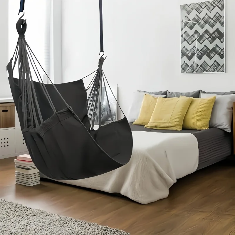 Leisure Fabric Hammock Chair Outdoor Swing Chair Hammock Dormitory Hammock Chair Anti Rollover Hammock (With Storage Leisure Fabric Hammock Chair Outdoor Swing Chair Hammock Dormitory Hammock Chair Anti Rollover Hammock (With Storage