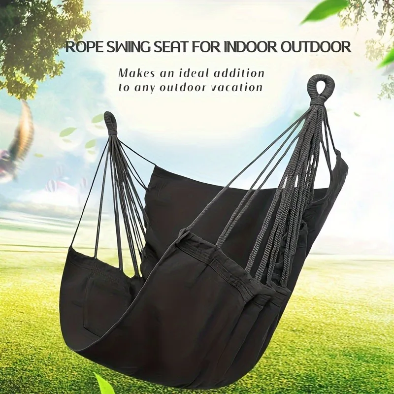 Leisure Fabric Hammock Chair Outdoor Swing Chair Hammock Dormitory Hammock Chair Anti Rollover Hammock (With Storage Leisure Fabric Hammock Chair Outdoor Swing Chair Hammock Dormitory Hammock Chair Anti Rollover Hammock (With Storage