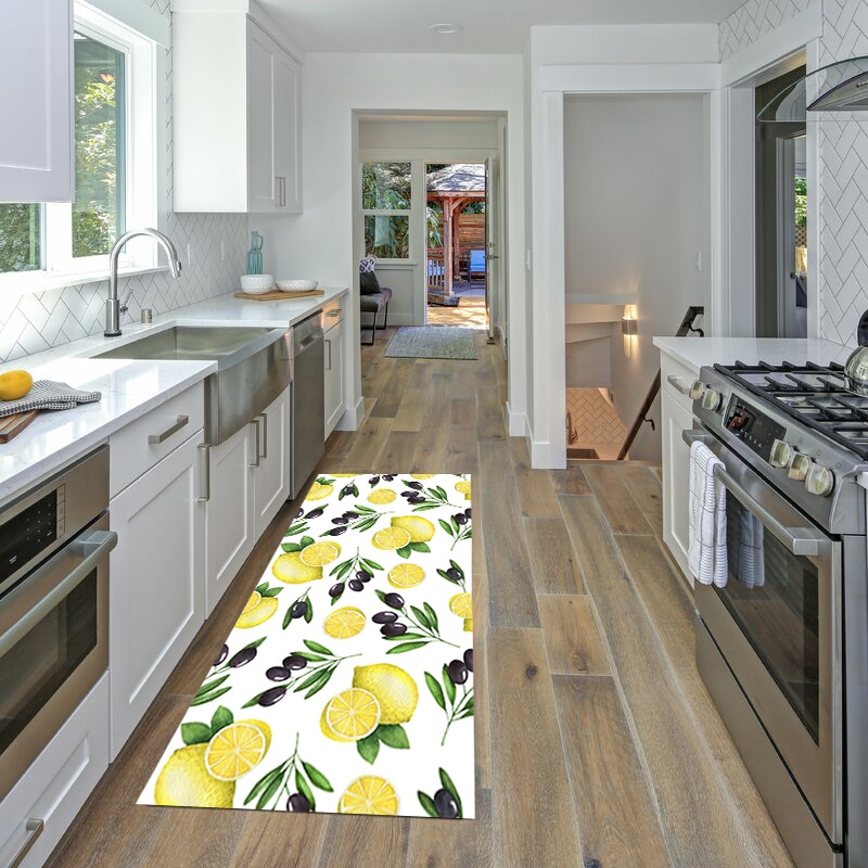 Lemon Kitchen Rug Non Slip Mat