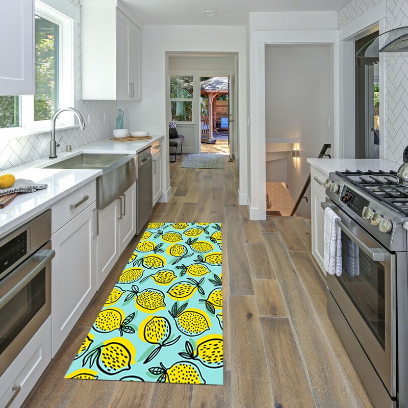 Lemon Kitchen Rug Non Slip Mat
