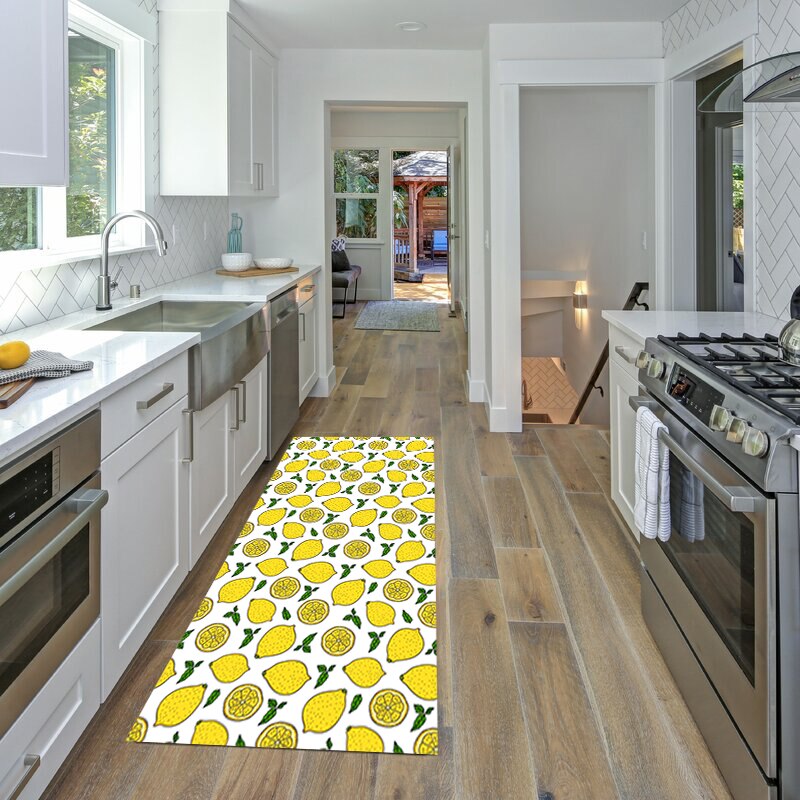 Lemon Kitchen Rug Non Slip Mat