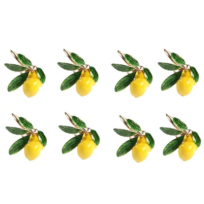 Lemon Napkin Rings Table Decoration (8Pcs) Lemon Napkin Rings Table Decoration (8Pcs)