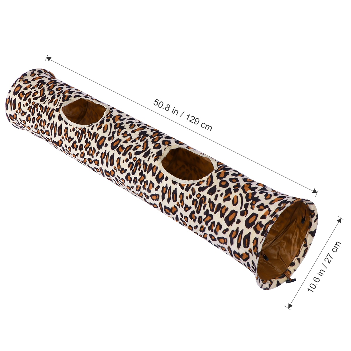 Leopard Print Plush Rabbit Play Tunnel
