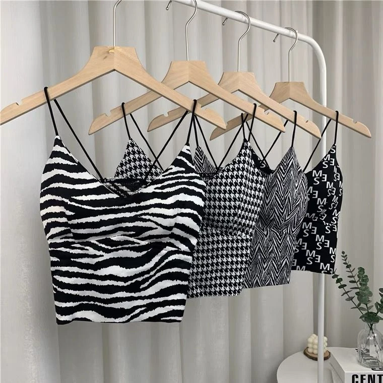 Leopard Print Seamless Crop Top Camisole for Women Ice Silk Vintage Y2k Tube Top Corset Sexy Coquette Push up Padded Bra Leopard Print Seamless Crop Top Camisole for Women Ice Silk Vintage Y2k Tube Top Corset Sexy Coquette Push up Padded Bra