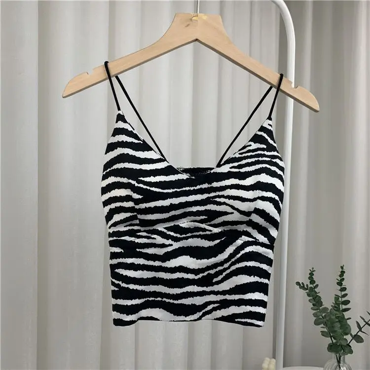 Leopard Print Seamless Crop Top Camisole for Women Ice Silk Vintage Y2k Tube Top Corset Sexy Coquette Push up Padded Bra Leopard Print Seamless Crop Top Camisole for Women Ice Silk Vintage Y2k Tube Top Corset Sexy Coquette Push up Padded Bra