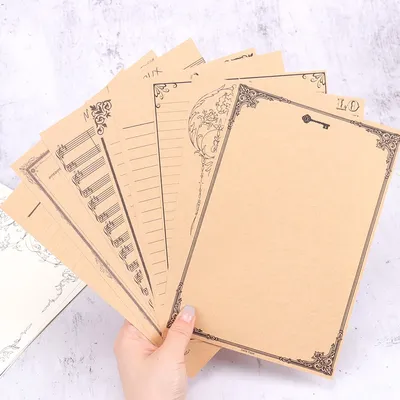 Letter Stationery 8-Piece Vintage Papers Letter Stationery 8-Piece Vintage Papers