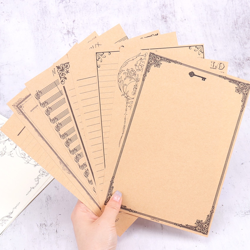 Letter Stationery 8-Piece Vintage Papers Letter Stationery 8-Piece Vintage Papers
