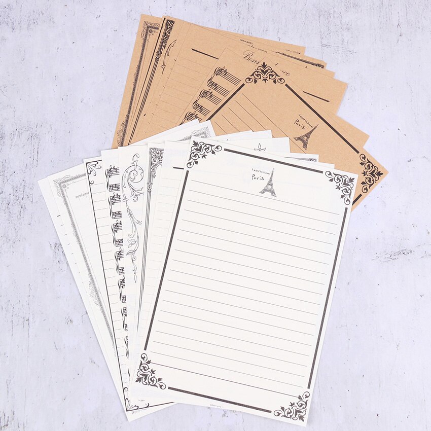 Letter Stationery 8-Piece Vintage Papers Letter Stationery 8-Piece Vintage Papers
