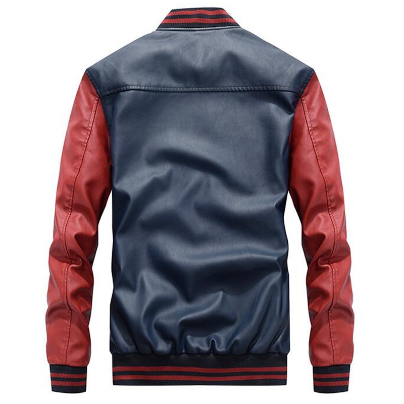 Letterman Jacket PU Leather Coat Letterman Jacket PU Leather Coat