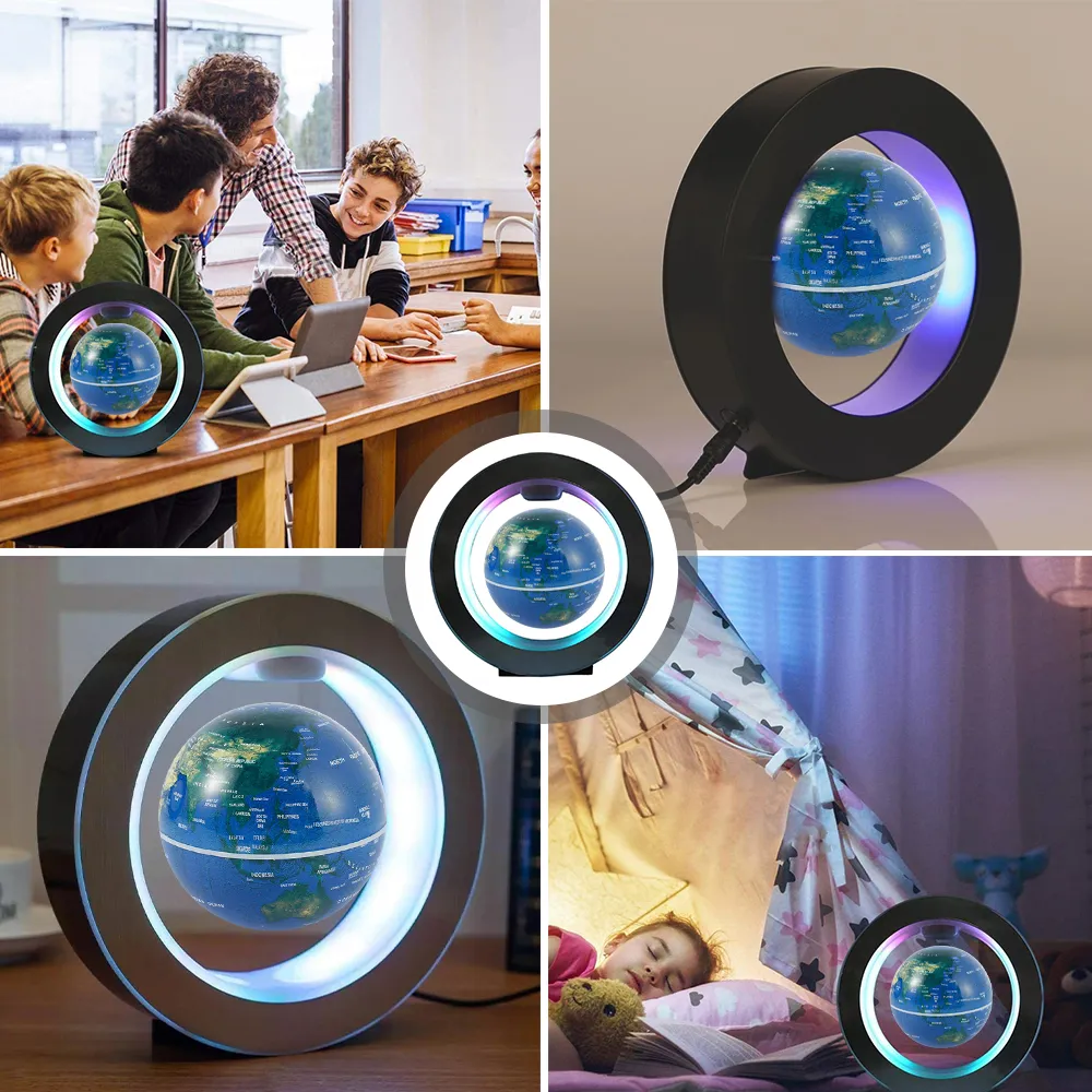 Levitating Lamp Magnetic Levitation Globe LED World Scenery Bedside Lamp Novelty Ball Light Home Decoration Learning Levitating Lamp Magnetic Levitation Globe LED World Scenery Bedside Lamp Novelty Ball Light Home Decoration Learning