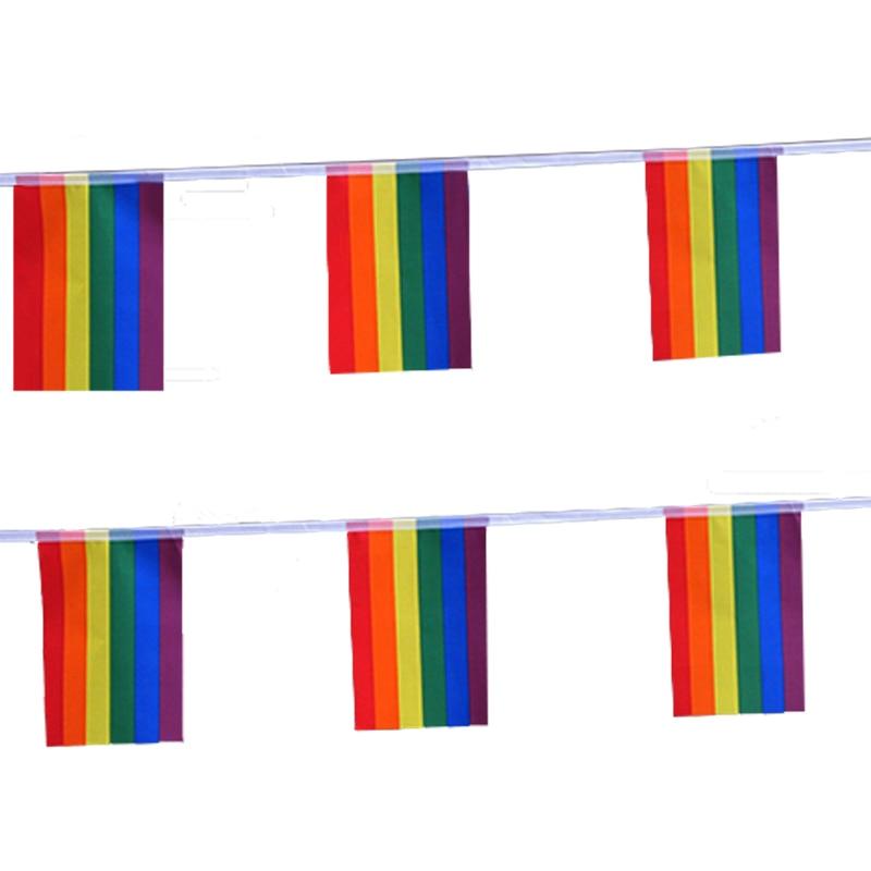 LGBT Rainbow Pride Flag Banner (20 Flags Banner) LGBT Rainbow Pride Flag Banner (20 Flags Banner)