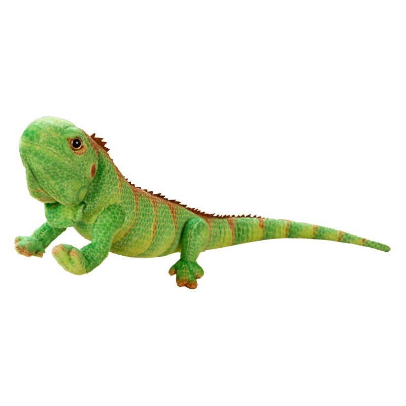 Lifelike Iguana Lizard Figurine Model Cute Reptile Lizard Plush Toys Simulation Animal Stuffed Doll Boys Gifts