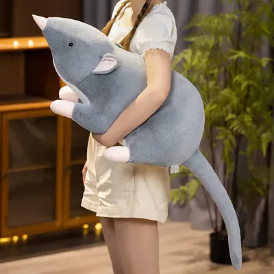 Lifelike Mouse Soft Plush Toy Lovely Grey Mice Full Stuffed Animal Rat Pillow Funny Toy