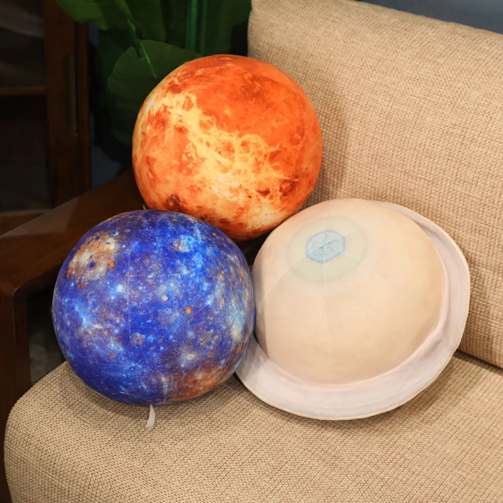 Lifelike Solar System Planet Earth Sun Mars Plush Toy Stuffed Mercury Jupiter Saturn Uranus Neptune Round Ball Throw