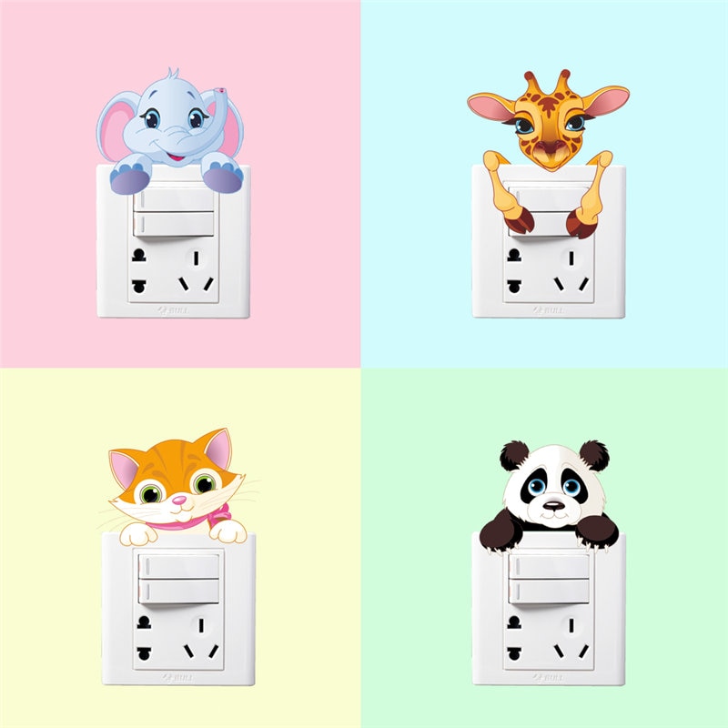 Light Switch Decal Cute Animal Sticker