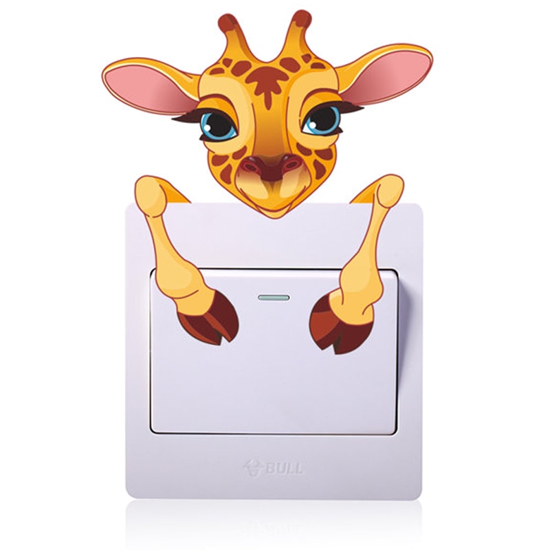 Light Switch Decal Cute Animal Sticker