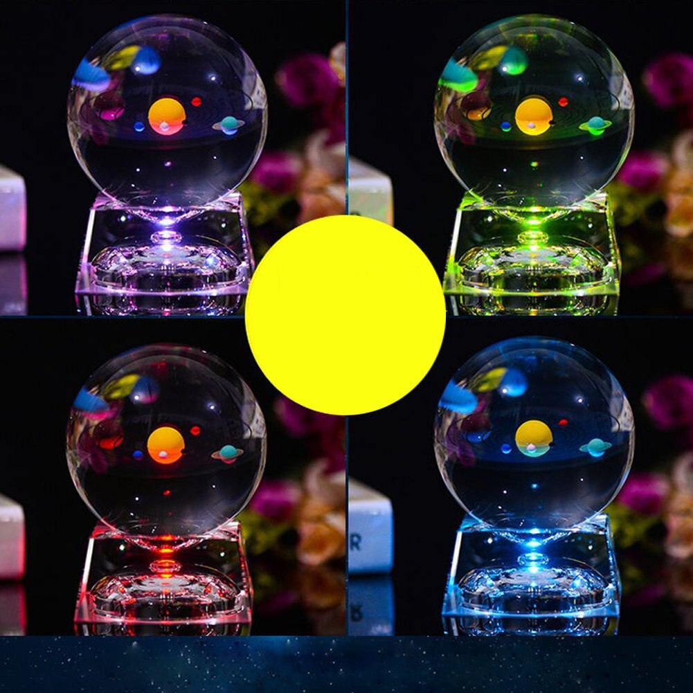 Light Up 3D Solar System Crystal Ball
