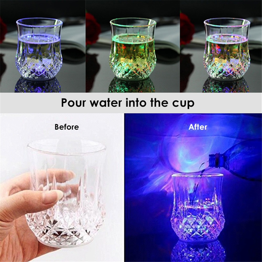 Light Up Glass LED Bar Drinking Cup Light Up Glass LED Bar Drinking Cup
