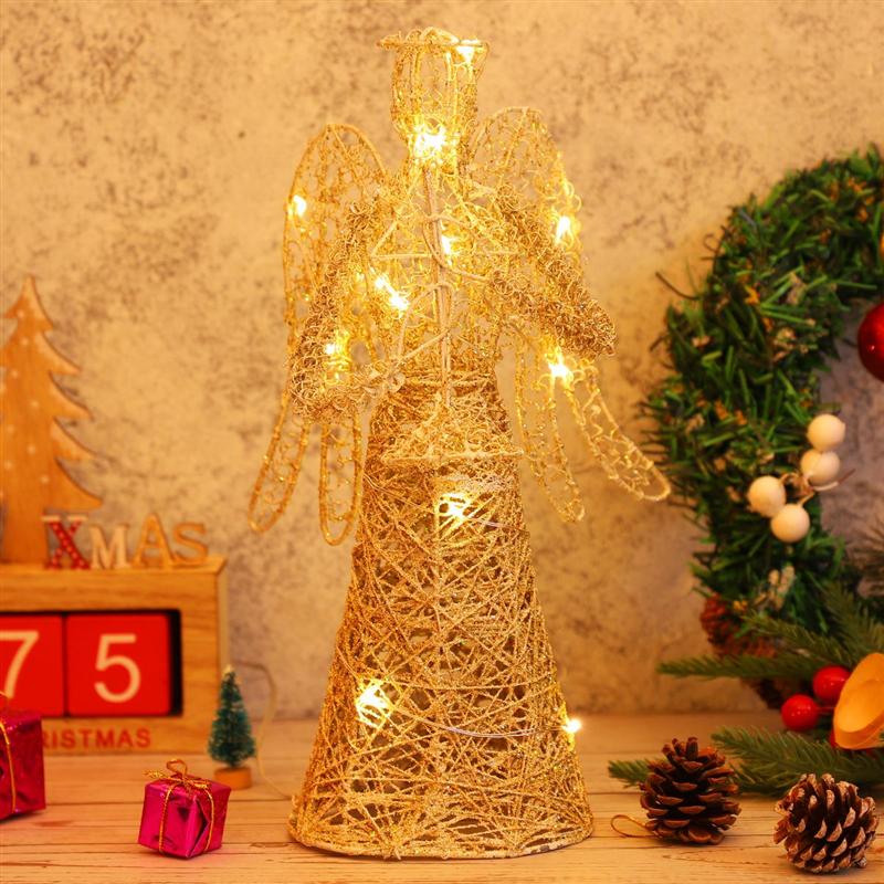 Light Up Golden Angel Tree Topper