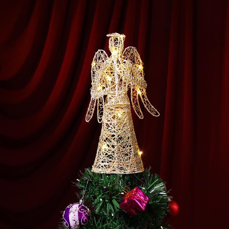 Light Up Golden Angel Tree Topper