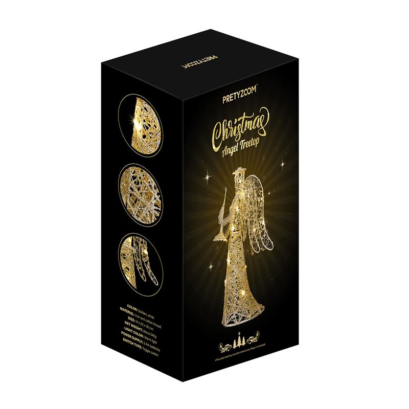 Light Up Golden Angel Tree Topper
