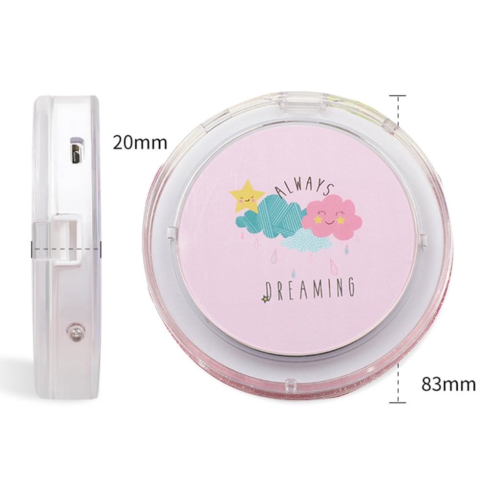 Light-Up Makeup Mirror Mini Compact Mirror Light-Up Makeup Mirror Mini Compact Mirror