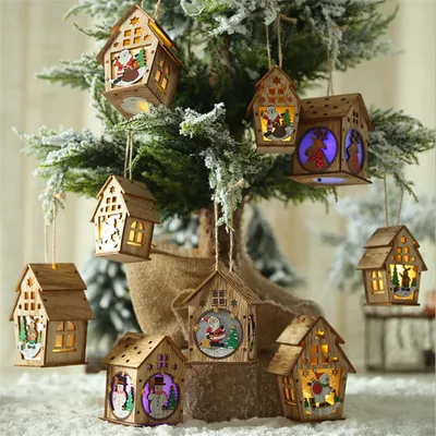 Light Up Wooden House Christmas Decoration Light Up Wooden House Christmas Decoration