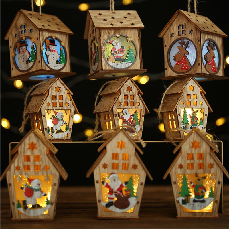 Light Up Wooden House Christmas Decoration Light Up Wooden House Christmas Decoration