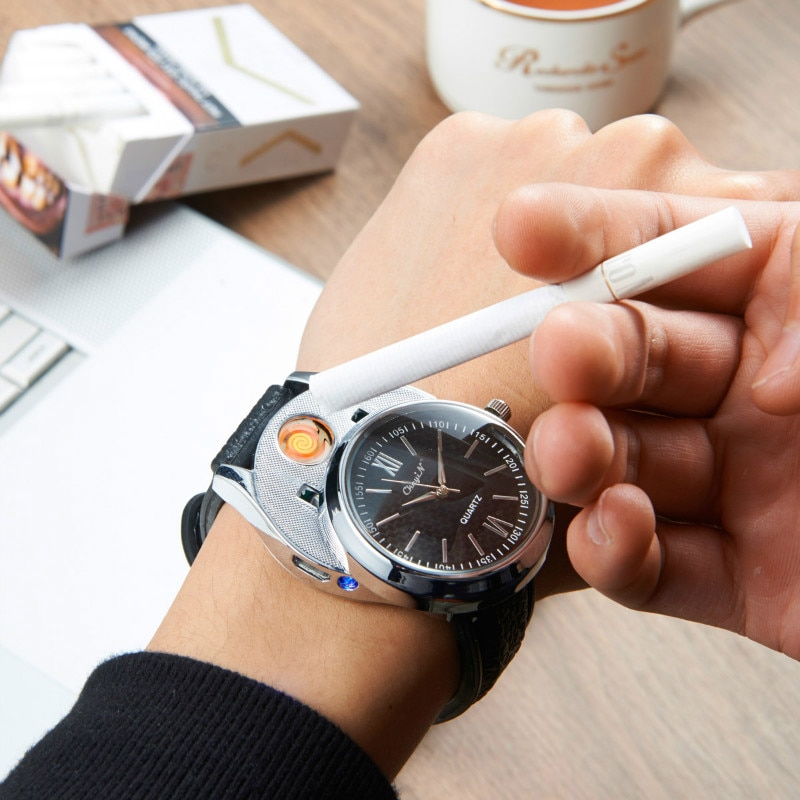 Lighter Watch USB Electronic Wristwatch Lighter Watch USB Electronic Wristwatch