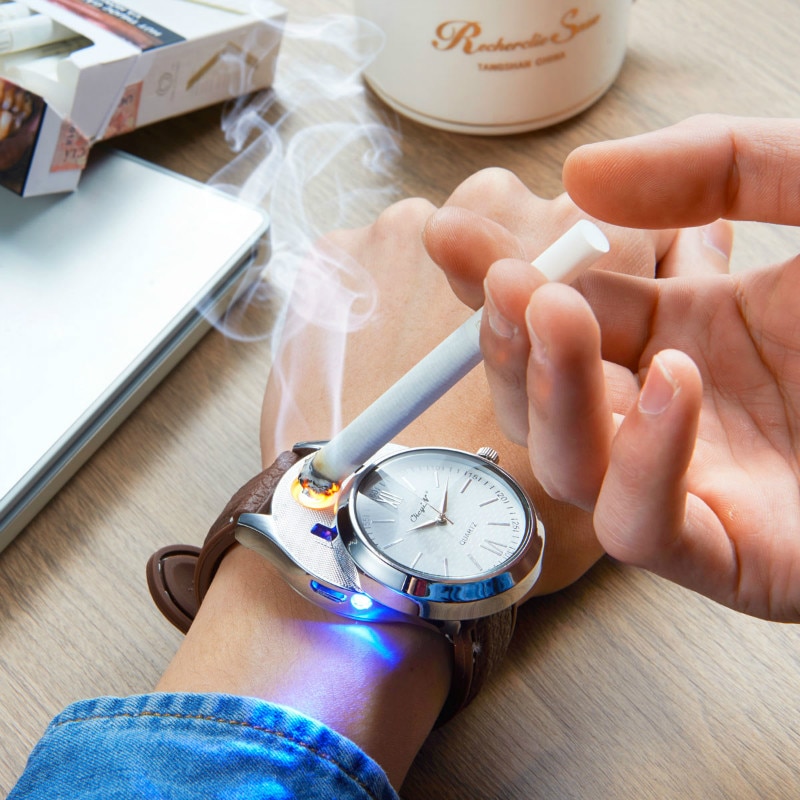 Lighter Watch USB Electronic Wristwatch Lighter Watch USB Electronic Wristwatch