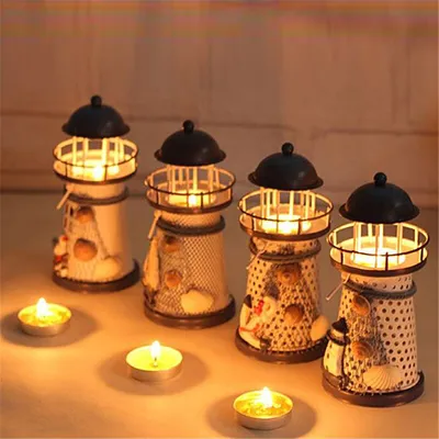 Lighthouse Candle Holder House Decor